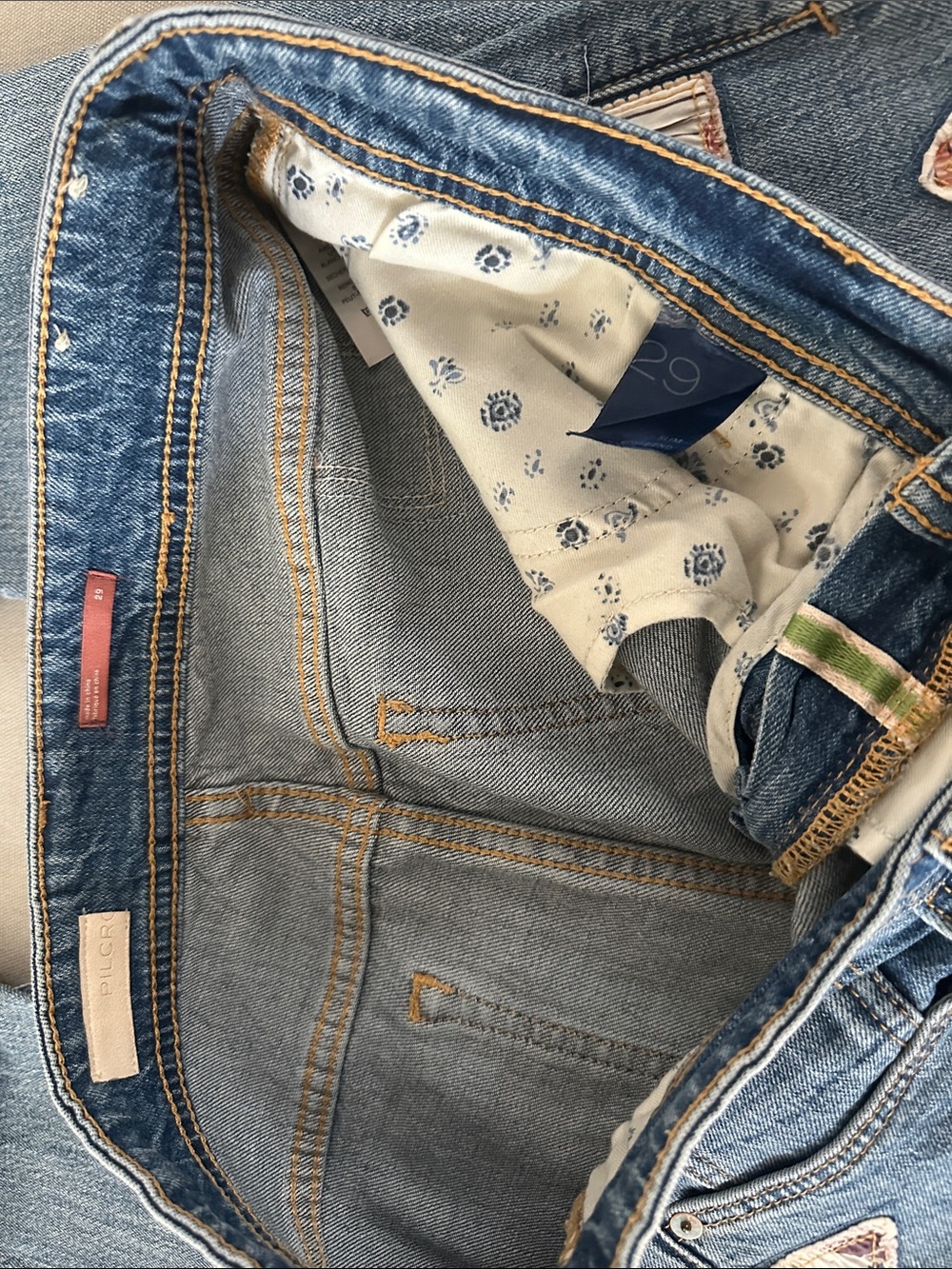 Patchwork paint splatter Pilcro jeans 29 - Picture 5 of 8